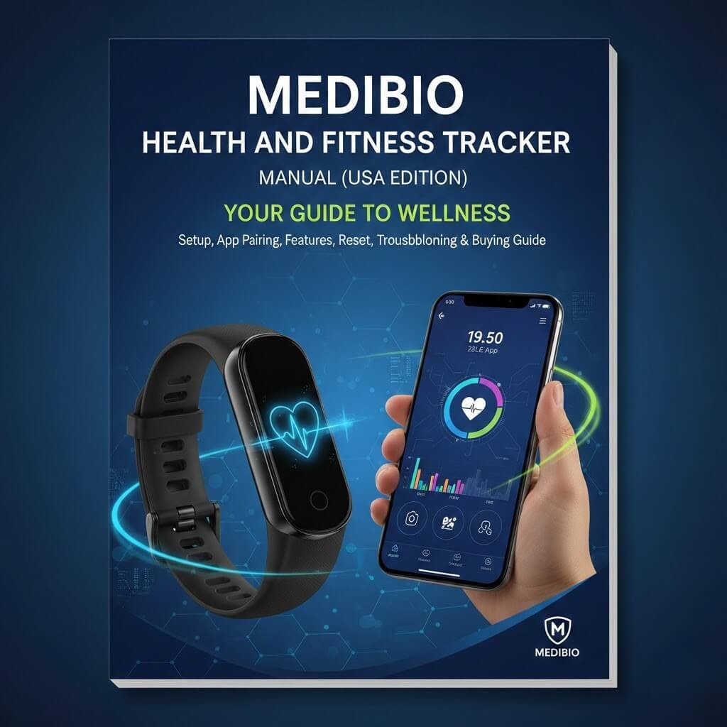 Medibio Health and Fitness Tracker Manual (USA): Setup, App Pairing, Features, Reset, Troubleshooting & Buying Guide