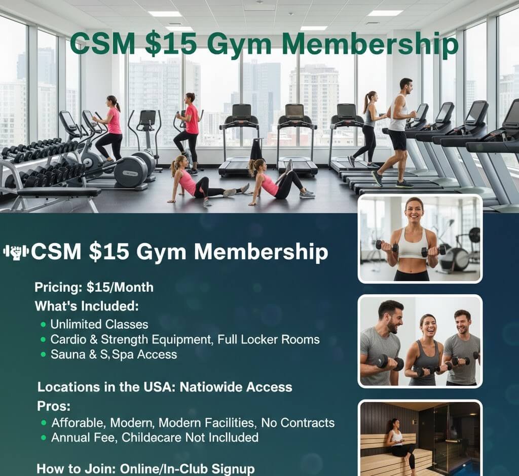  CSM $15 Gym Membership